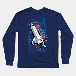 Space Shuttle Orbiter Schematic Long Sleeve T-Shirt